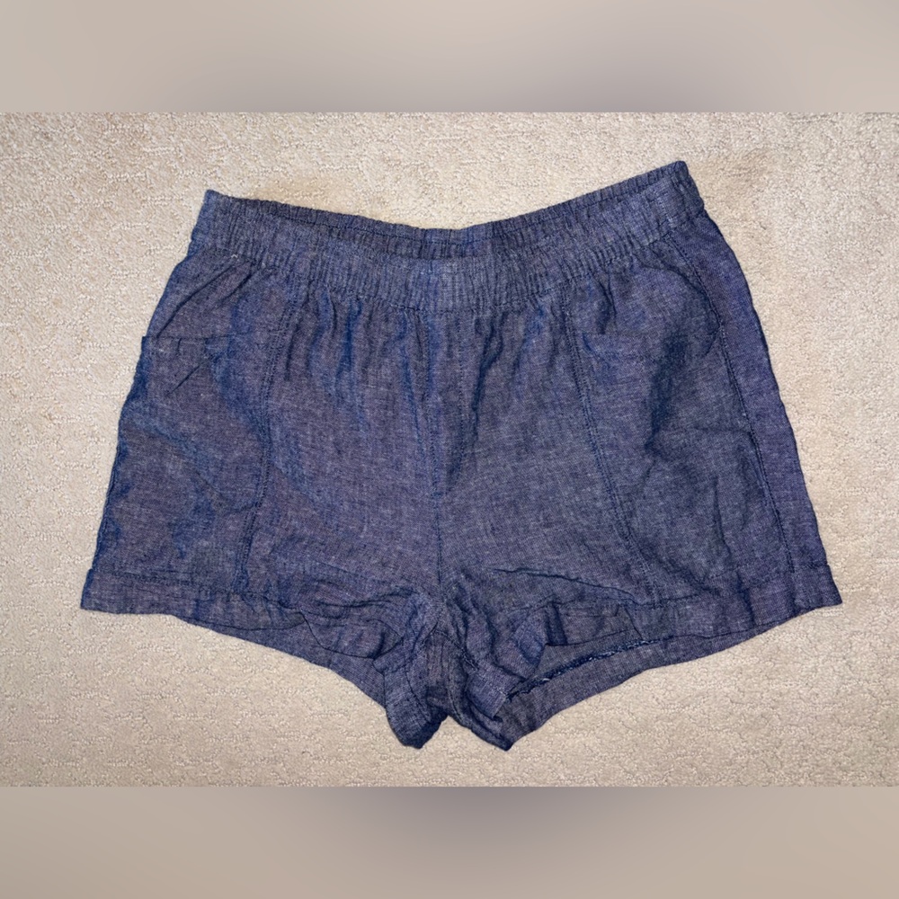 Old Navy Denim-Textured Blue Cropped Top